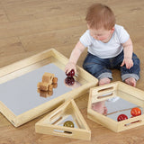 Wooden Mirror Trays 4pk