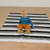 Black and White Cosy World Carpet L195 x W136cm
