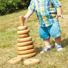 Giant Circular Wooden Stacking Pyramid