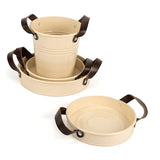 Natural Cream Tray & Bucket