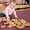 Wooden Jewel Pebbles