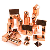 Rose Gold Metallic 3D Shapes