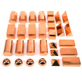 Rose Gold Metallic 3D Shapes