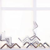 Metallic Silver Stacking Zig Zags 12pk