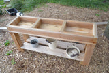 3 Bin Outdoor Sensory Table Made from North American Cedar